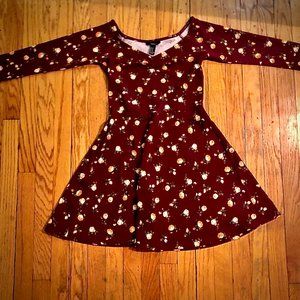 Maroon flower dress